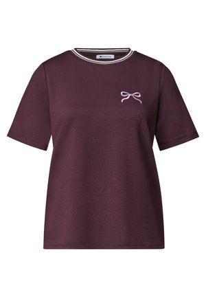Street One, T-SHIRT MIT RUNDHALS UND EMBROIDERY-DETAIL - T-shirt imprimé - rustic rouge