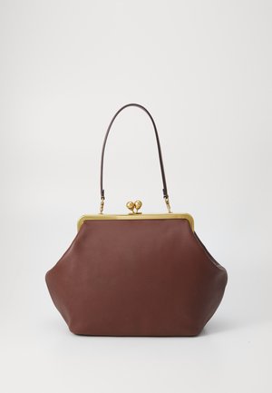 COACH GLOVETANNED LARGE KISSLOCK FRAME BAG - Bevásárlótáska - chestnut