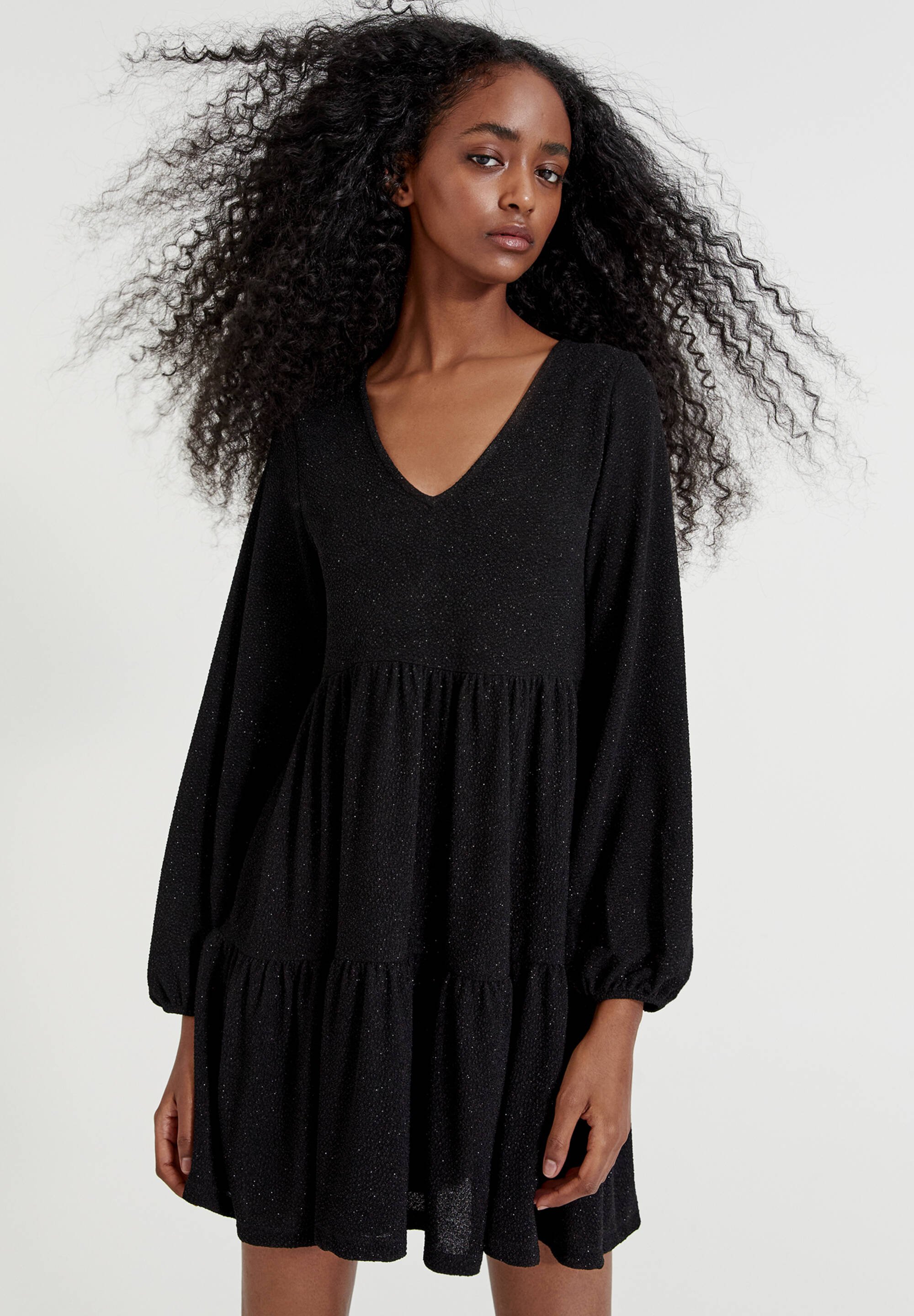 robe noire pull and bear
