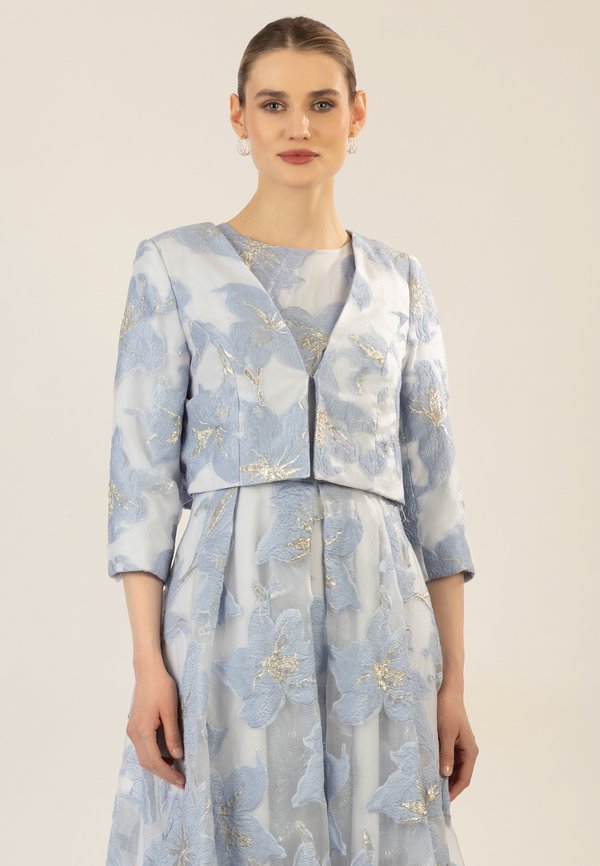 JACQUARD BOLERO - Blazer - hellblau creme