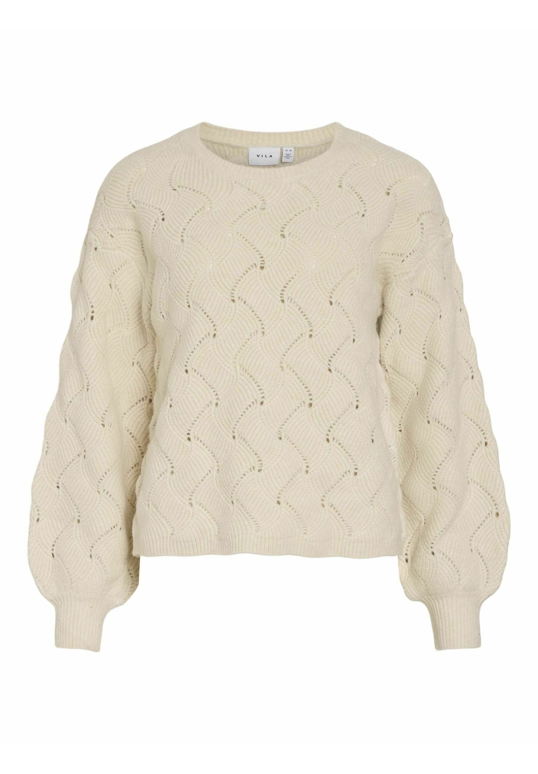 Vila Damen Strickpullover Mit Hohem Kragen – Weicher, Dehnbarer Stoff, überschnittene Ärmel