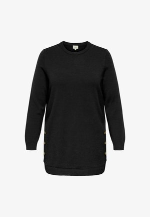 ONLY Carmakoma, KNITTED DRESS CARMARGARETHA SHORT DRESS - Robe pull - black