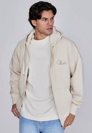 SIKSILK Mikina na zip - ecru
