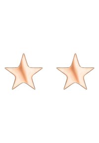 Ohrringe in Sternform aus roségold mit einer glatten, polierten Oberfläche und spitzen Spitzen. Sie verfügen über ein symmetrisches Design, das sich für den täglichen Gebrauch eignet.