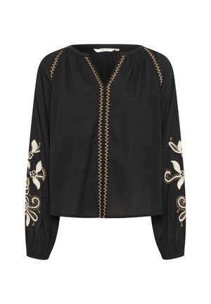 Cream Blouse - pitch black