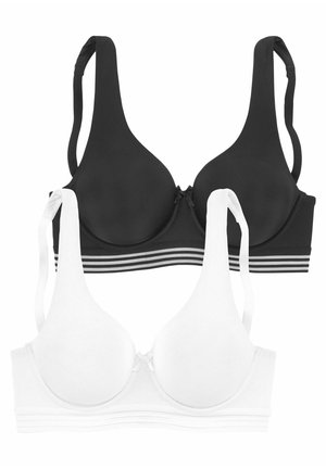 2 PACK - Reggiseno - weiß/schwarz