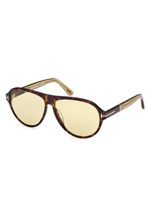 Tom Ford QUINCY - Lunettes de soleil - marrone chiaro verde