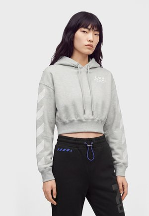 L/AB c/o Off-White, CROP HOODIE - Суитшърт с качулка - medium heather gray