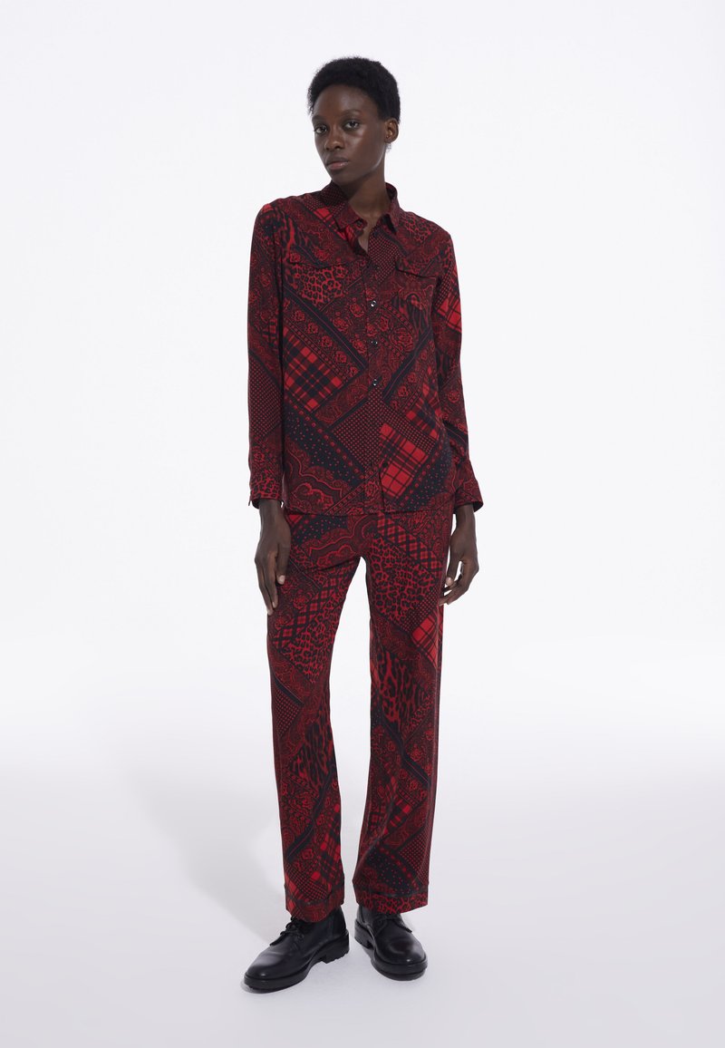 The Kooples Overhemdblouse rood The Kooples Overhemdblouse rood