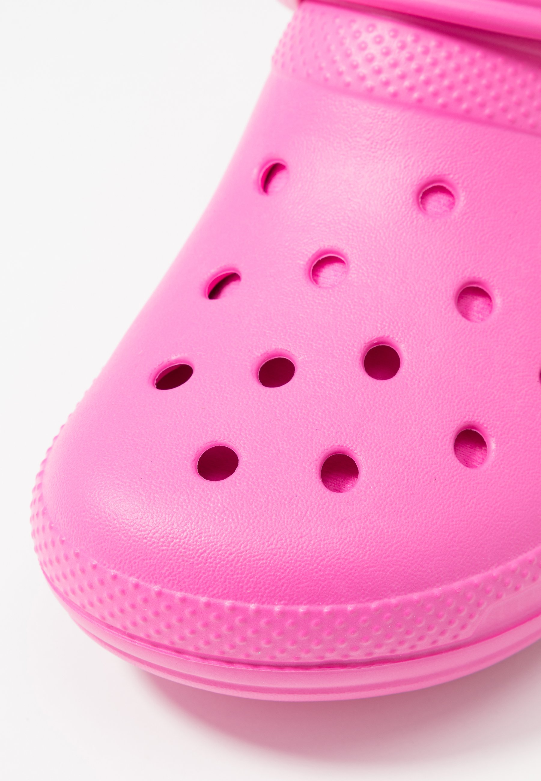 pink classic lined crocs