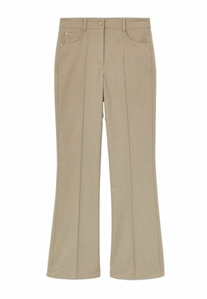 Reiss, REGULAR FIT - SOFIA FLARED TWILL SEAM-DETAIL TROUSERS - Trousers - neutral