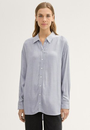 Button-down blouse - cement grey mélange