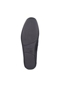 Soletta in gomma nera con motivi di grip texture, forma curva e marchio Geox. Bordo liscio con una costruzione durevole.