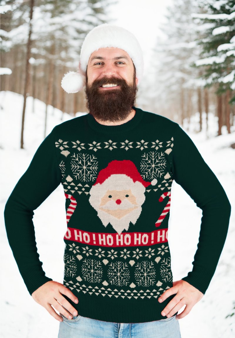 United Labels WEIHNACHTSMANN UGLY CHRISTMAS XMAS - Strickpullover - grün