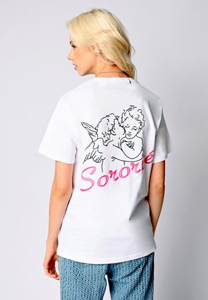 SORORITE BACK HEAVYWEIGHT - T-shirt imprimé - white