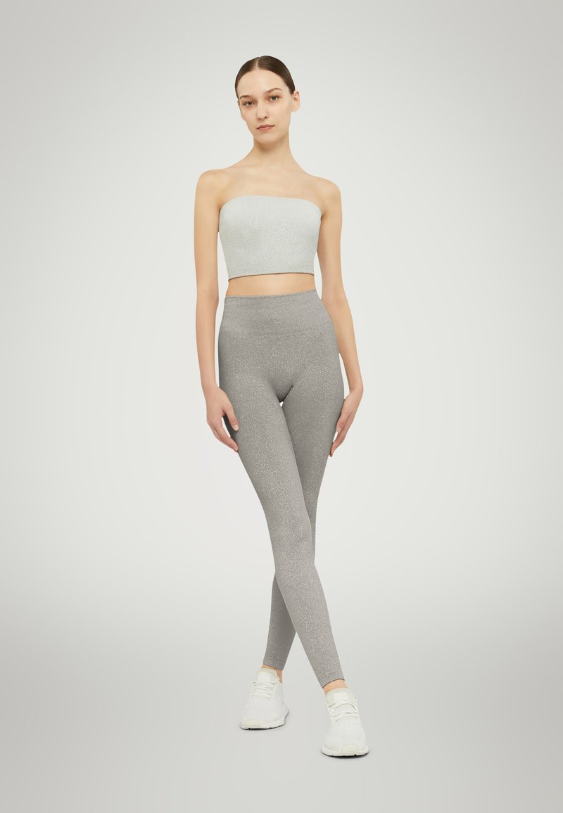 Wolford FADING SHINE - Leggings - titanium shine