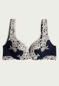 Soutien-gorge Push-up Etam 95D Bleu Foncé Avec Strass - Neuf Avec étiquettes