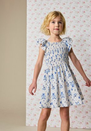 Next, REGULAR FIT - SMOCKED FRILL SLEEVE - Hverdagskjole - blue floral