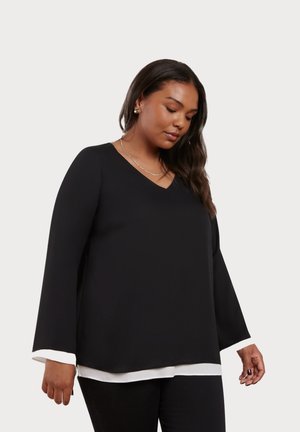 Live Unlimited London LAYERED  - Long sleeved top - black
