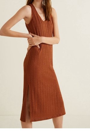 Mango Strickkleid - orange