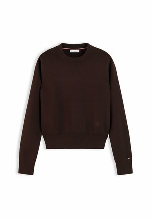 Tommy Hilfiger, TOMMY HILFIGER PREMIUM KNIT CREW NECK JUMPER - Trui - chocolate