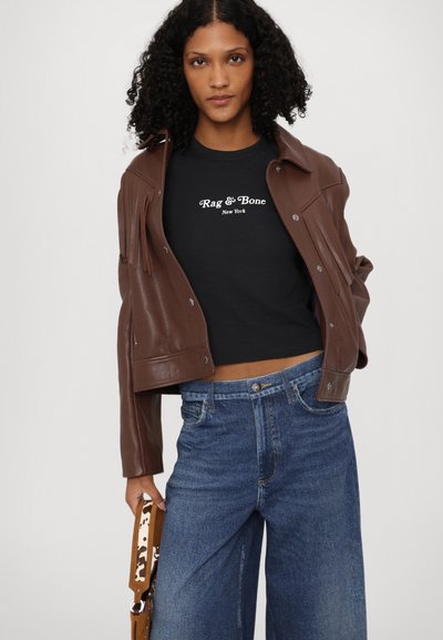 rag & bone MINI SCRIPT TEE - T-Shirt print - black mult