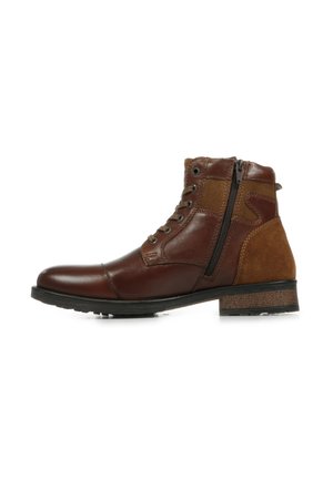 Stivaletti stringati - cognac