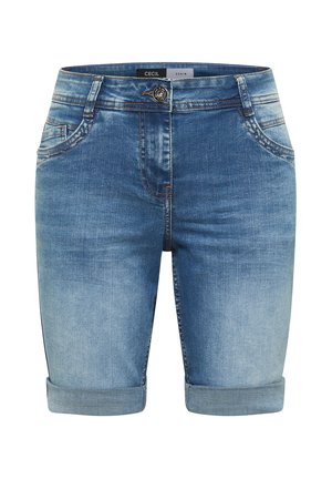 Cecil, HIGH-WAIST SLIM-LEG SHORTS IN A SLIM FIT - Jeansshort - authentic used wash