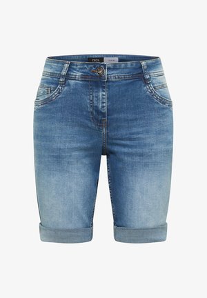 Cecil, HIGH-WAIST SLIM-LEG SHORTS IN A SLIM FIT - Short en jean - authentic used wash