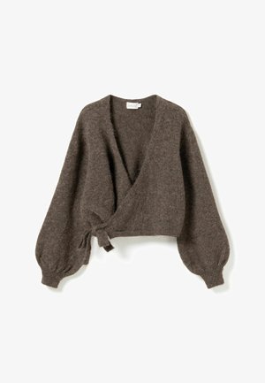 Noella, N-MAELEE KNIT CARDIGAN - Ζακέτα - timber brown melange