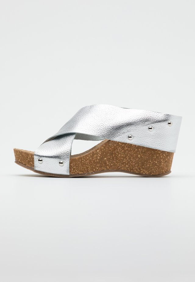 VENERE - Heeled mules - argento