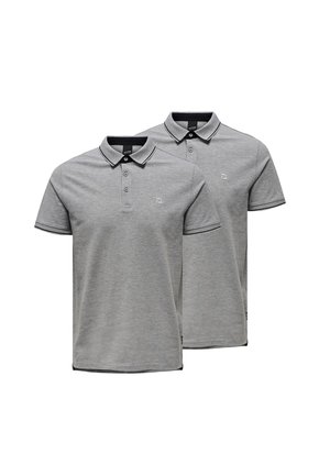2ER PACK - Poloshirt - light grey melange