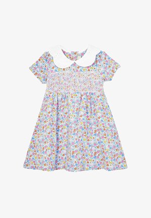 JoJo Maman Bébé STRAWBERRY FLORAL BRODERIE COLLAR -REGULAR FIT - Kasdienė suknelė - pink