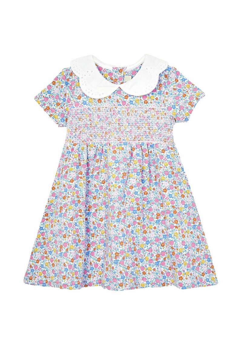 JoJo Maman Bébé STRAWBERRY FLORAL BRODERIE COLLAR -REGULAR FIT - Freizeitkleid - pink