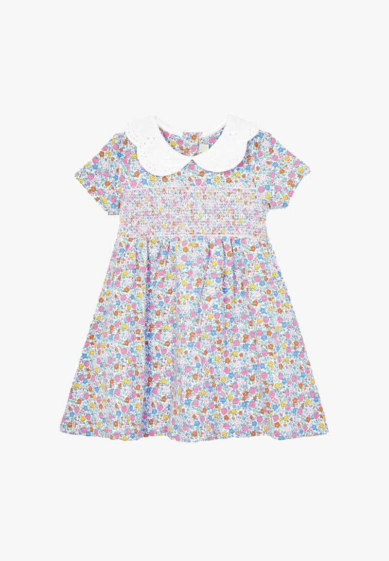 JoJo Maman Bébé STRAWBERRY FLORAL BRODERIE COLLAR -REGULAR FIT - Vapaa-ajan mekko - pink