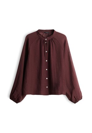 OPUS, LOOSE FIT CRINKLE LOOK - Hemdbluse - cherry jam