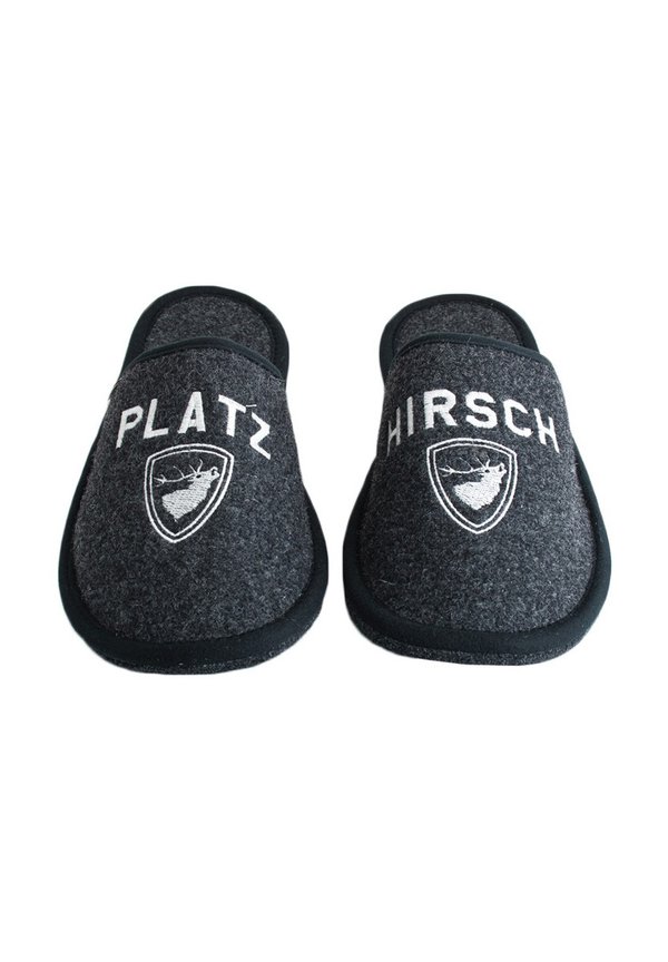 PLATZHIRSCH - Hausschuh - rabenschwarz