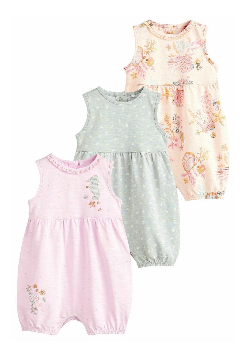 Next 3 PACK  - REGULAR FIT - Combinaison - grey seashell print