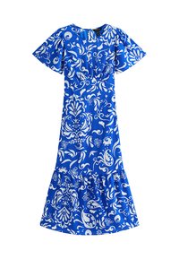 PATTERN PRINT TIERED HEM MIDI DRESS - Vardagsklänning - blue pattern
