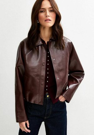 Veste en similicuir - burgundy