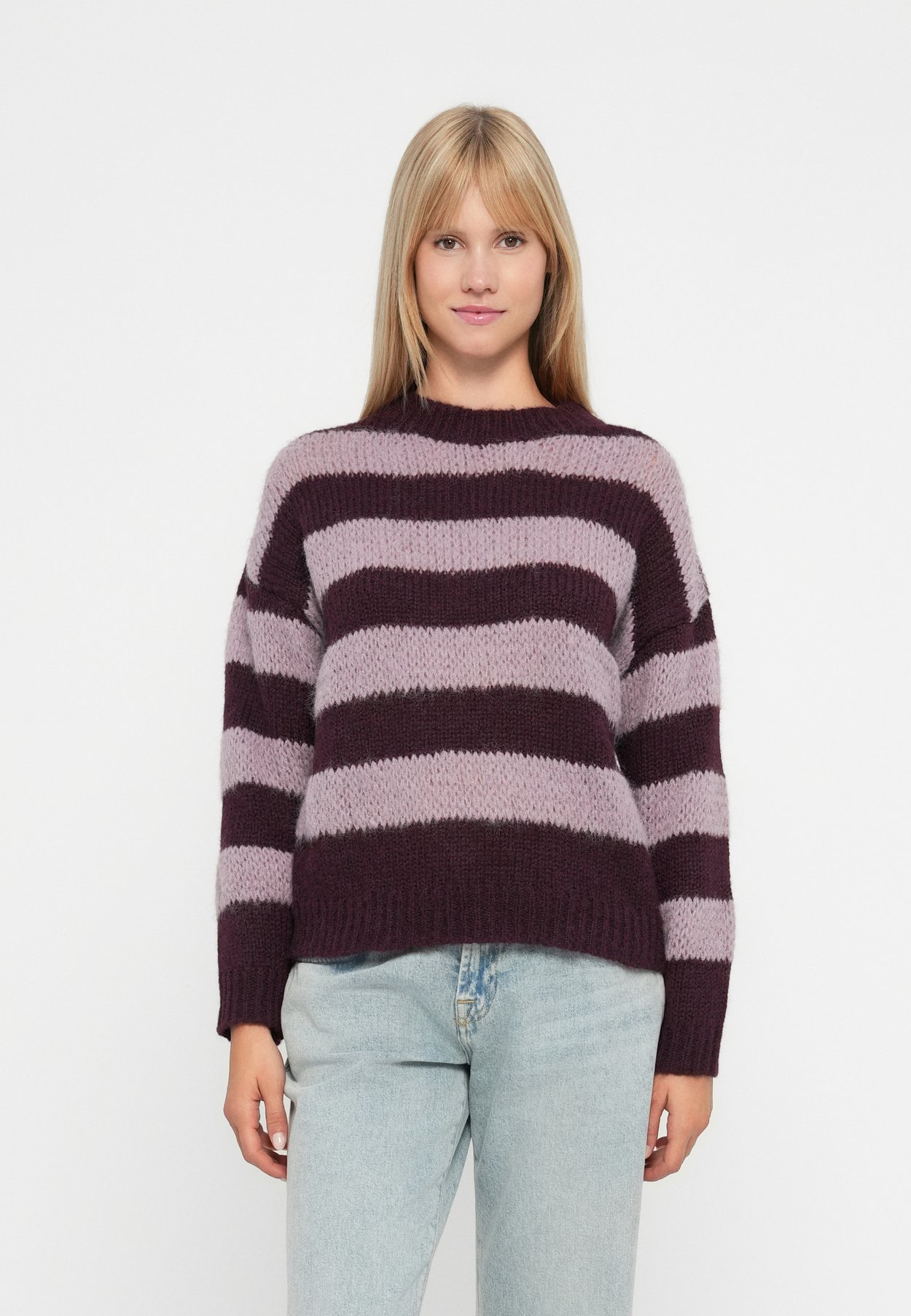 ONLCAMEL LIFE STRIPE O NECK