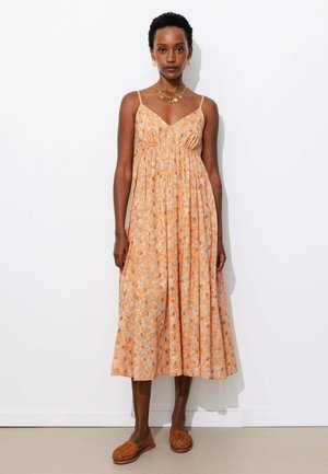 Promod, ROBE À FINES BRETELLES - Robe de jour - abricot