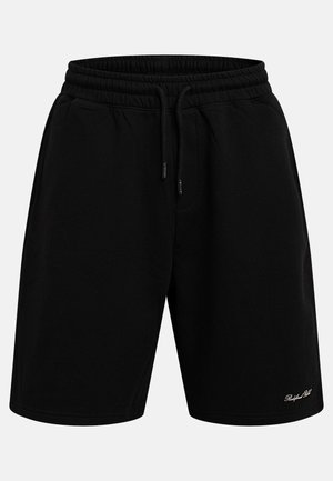 Sorte afslappede shorts med elastisk linning og snøre, to sidelommer samt lille logo-broderi ved venstre benkant.