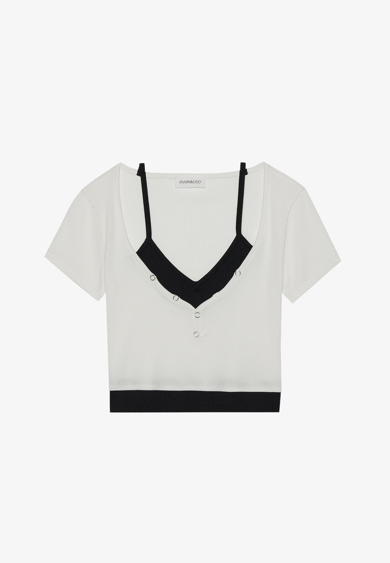 Even&Odd T-shirt basique - white/dark grey