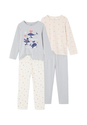 Vertbaudet, VERTBAUDET SET 2ER-PACK LANGE SCHLAFANZÜGE MÄDCHEN - Nachtwäsche Set - beige