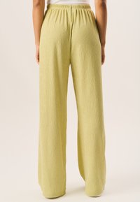 GINI LONDON TEXTURED PULL ON WIDE LEG - Trousers - sage green