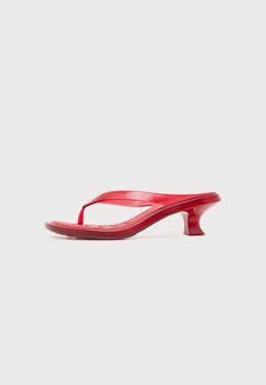 Melissa, THONG KITTEN HEEL  - Sandalias - transparent red
