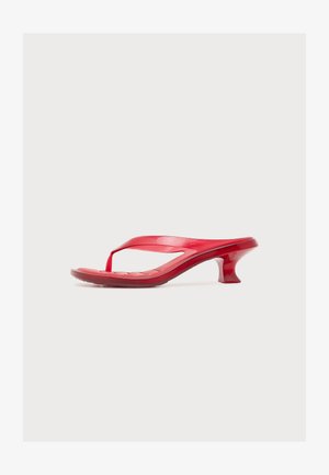 Melissa, THONG KITTEN HEEL - Sandalias - transparent red