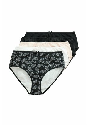 Ulla Popken 5 PACK OF MIDI BRIEFS - PAISLEY PINSTRIPE - Slip - black