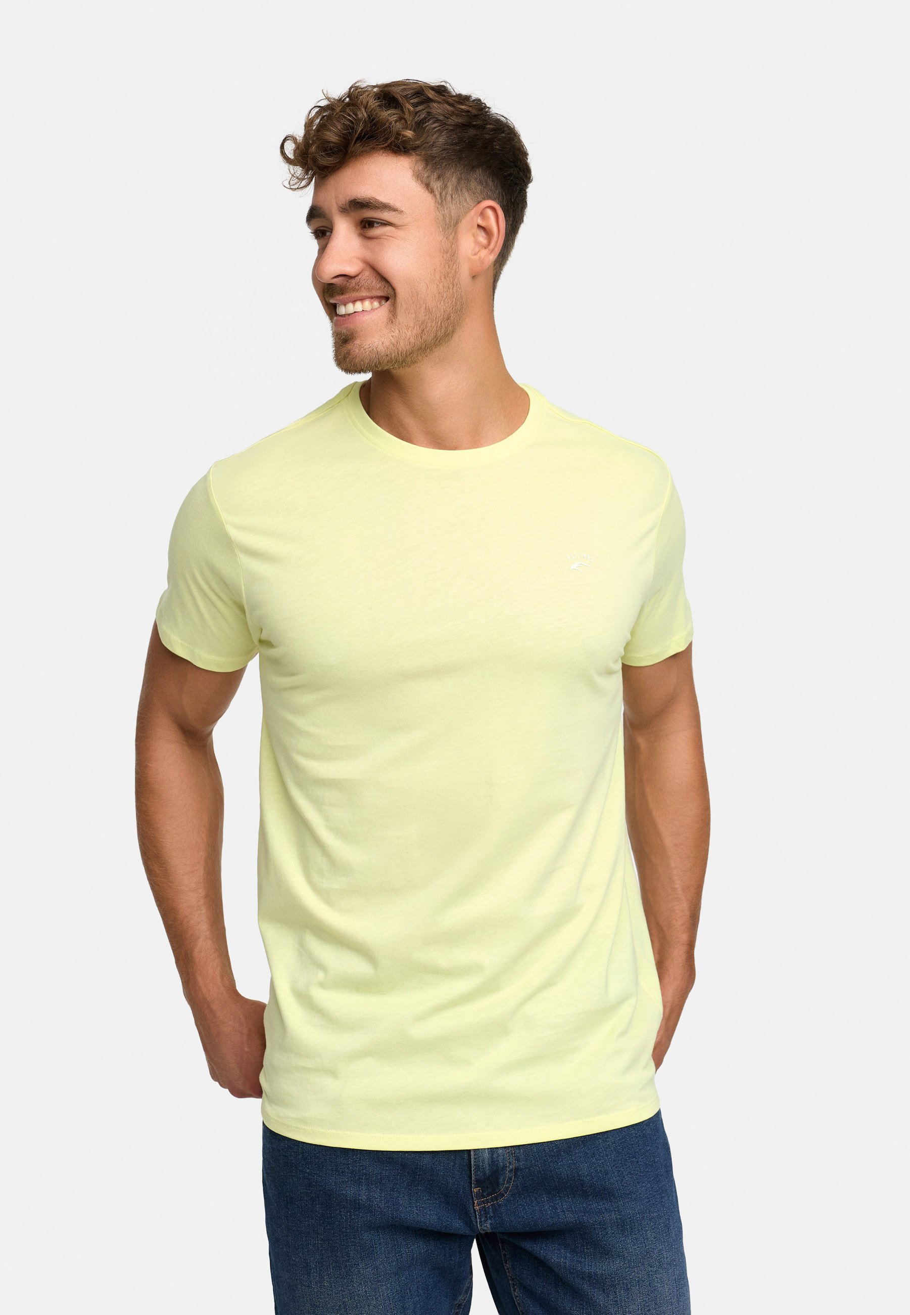 INDICODE JEANS Maglietta a manica lunga - otter/ocra